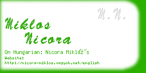 miklos nicora business card